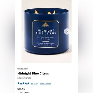 White Barn Midnight Blue Citrus Candle